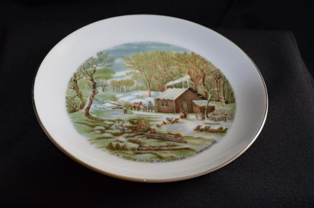 Currier & Ives Home in the Wilderness Plate