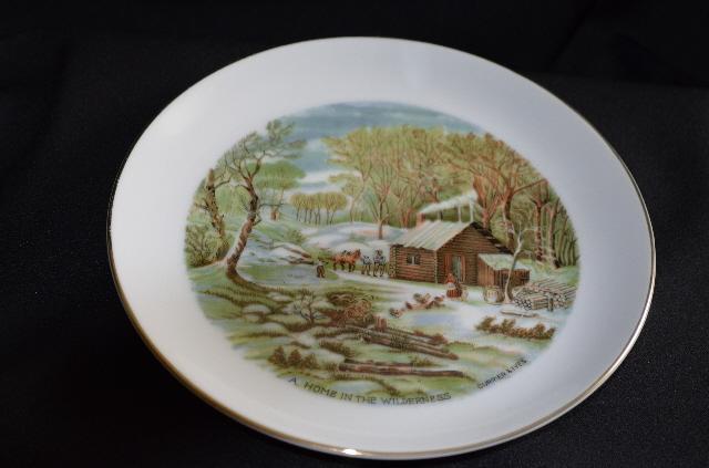 Currier & Ives Home in the Wilderness Plate