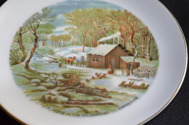 Currier & Ives Home in the Wilderness Plate