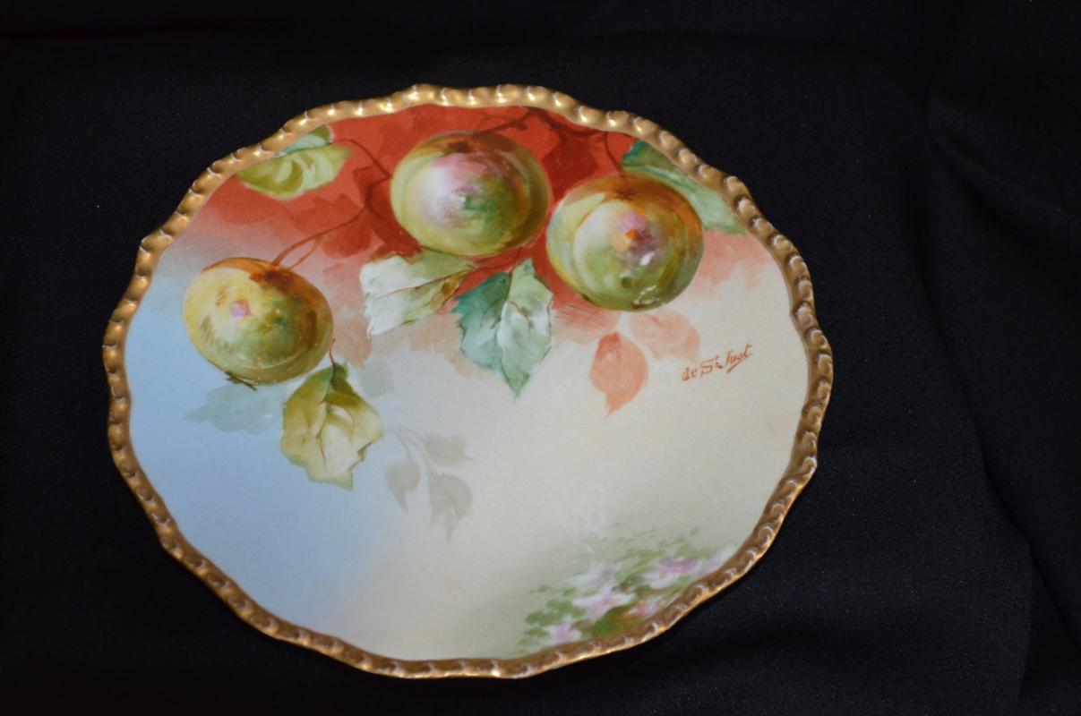 J P Limoges Hand Painted Plate