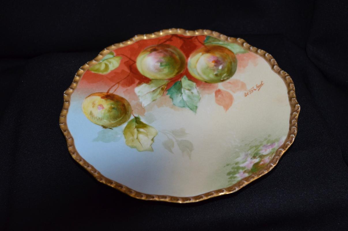 J P Limoges Hand Painted Plate