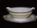 Noritake China Malibu Gravy Boat w/attached underplate