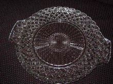 Anchor Hocking Waterford Clear Handled Cake Plate