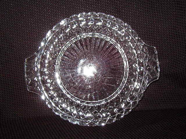 Anchor Hocking Waterford Clear Handled Cake Plate