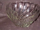 Hazel Atlas Colonial Swirl Shell Clear Punch Bowl