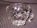 Hazel Atlas Colonial Swirl Shell Clear Punch Cup
