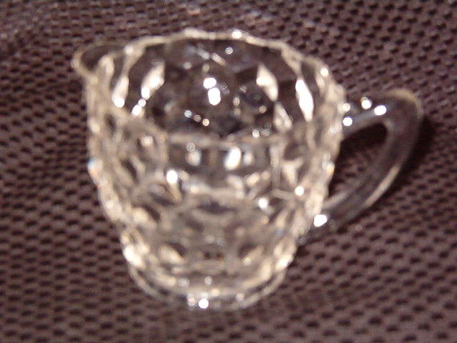 Jeannette Glass Cube Creamer