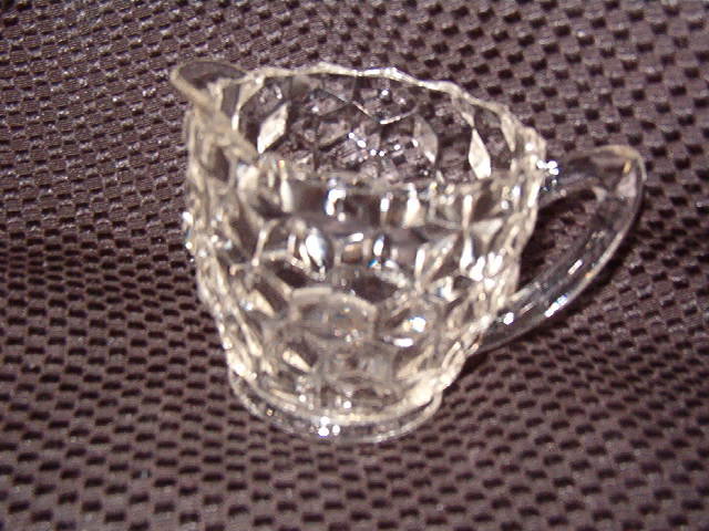 Jeannette Glass Cube Creamer