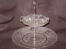 Indiana Glass Sandwich 2 Tiered Serving Tray
