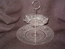 Indiana Glass Sandwich 2 Tiered Serving Tray