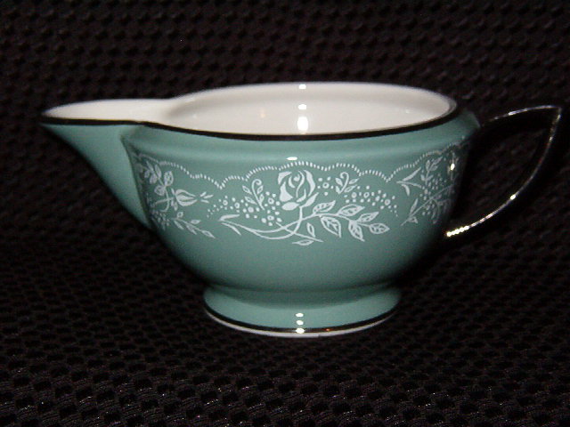 Royal Jackson Rose Point Turquoise Creamer