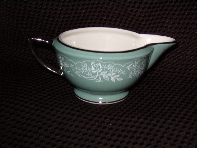 Royal Jackson Rose Point Turquoise Creamer