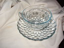 Anchor Hocking Bubble Blue Cup & Saucer