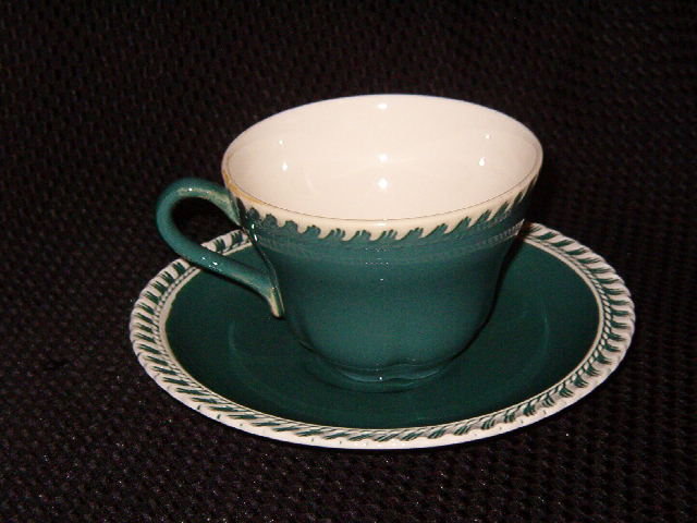 Harker Corinthian Teal Cup & Saucer