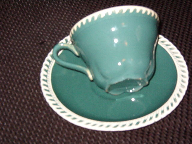 Harker Corinthian Teal Cup & Saucer