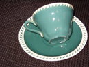 Harker Corinthian Teal Cup & Saucer