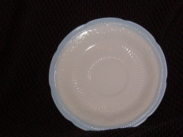 Anchor Hocking Alice Ivory (Blue Trim) Saucer