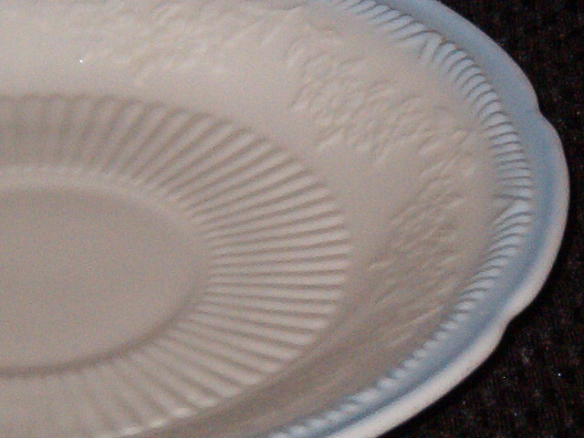 Anchor Hocking Alice Ivory (Blue Trim) Saucer