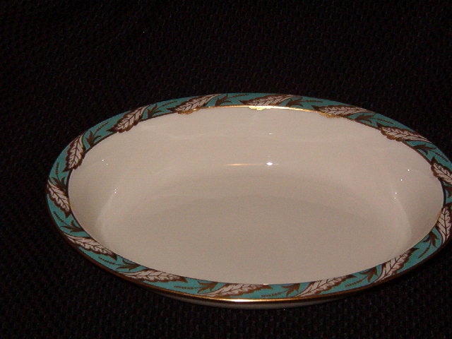 Lenox Bellevue Sea Green Oval Vegetable Bowl