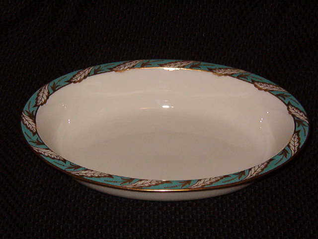 Lenox Bellevue Sea Green Oval Vegetable Bowl