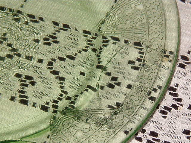 Federal Glass Georgian Green Luncheon Plate