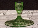 Anchor Hocking Cameo Green Single Light Candlestick
