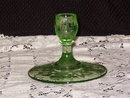 Anchor Hocking Cameo Green Single Light Candlestick
