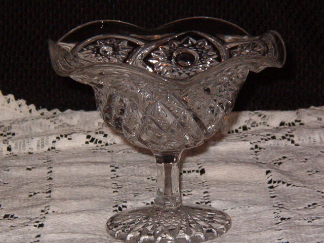 Imperial Glass Hobstar Flared Jam/Jelly Open