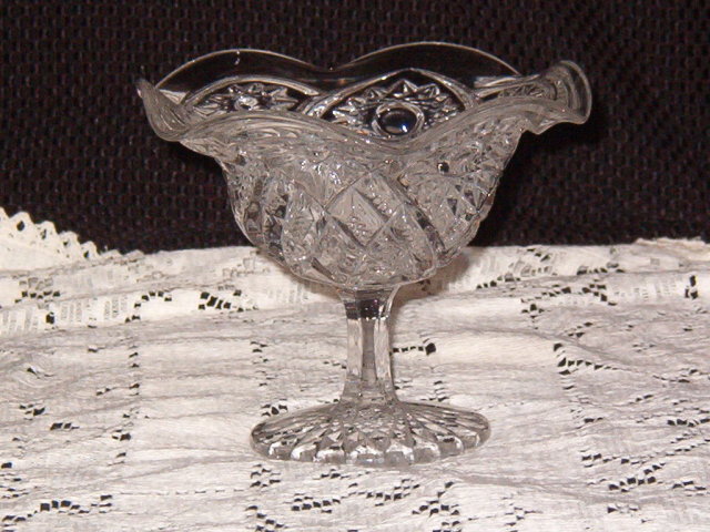 Imperial Glass Hobstar Flared Jam/Jelly Open