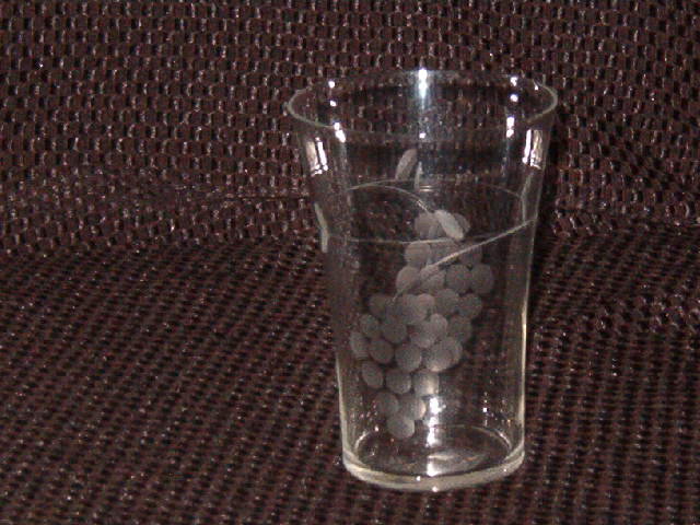 Grape Etched Juice Glass