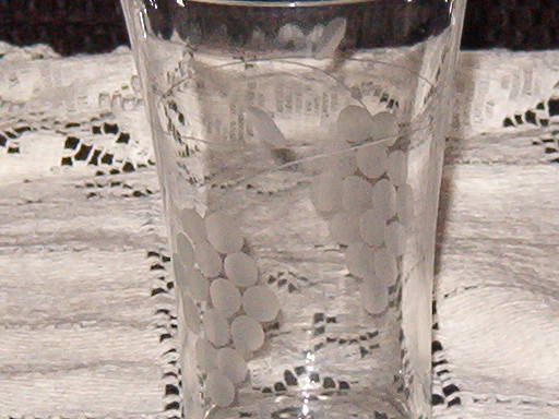 Grape Etched Juice Glass