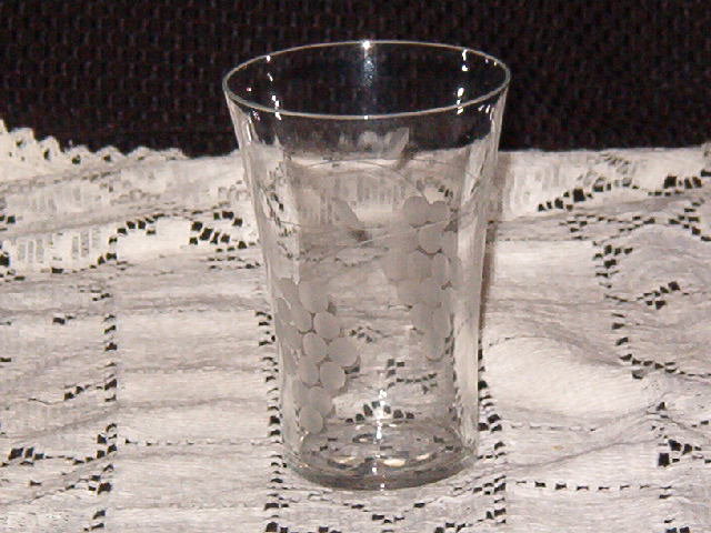 Grape Etched Juice Glass