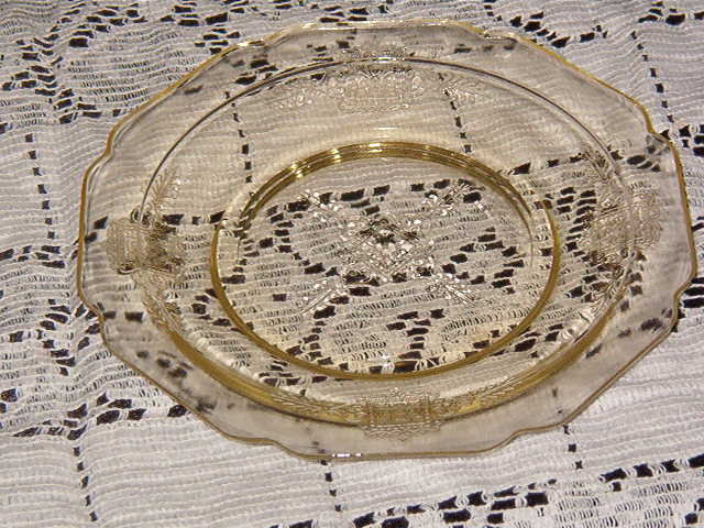 Hazel Atlas Roxana Amber Bread & Butter Plate