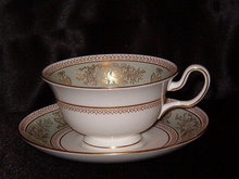Wedgwood Columbia Sage Green Footed Cup & Saucer