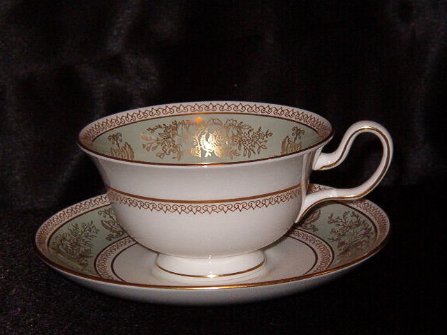 Wedgwood Columbia Sage Green Footed Cup & Saucer