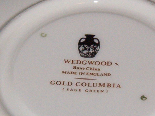 Wedgwood Columbia Sage Green Footed Cup & Saucer