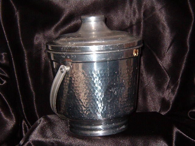 Hammered Aluminum Italy Ice Bucket