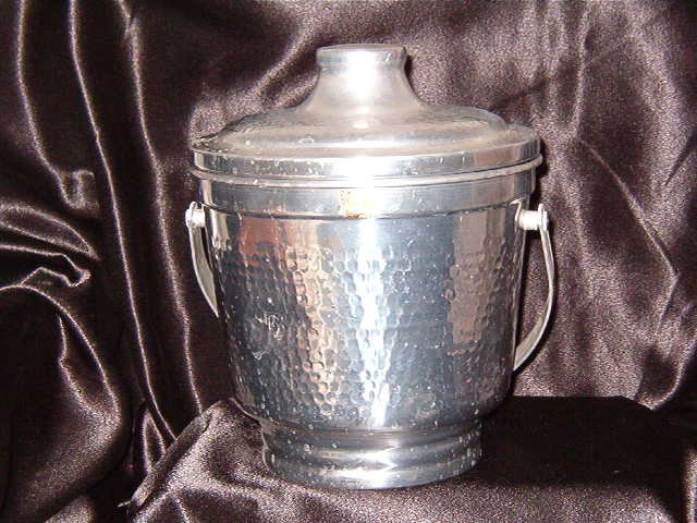 Hammered Aluminum Italy Ice Bucket