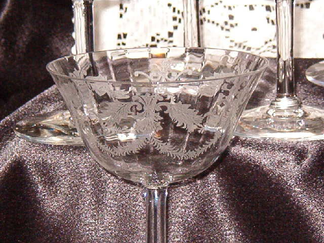 7 Fostoria Victory Etch #257 Champagne Tall Sherbet