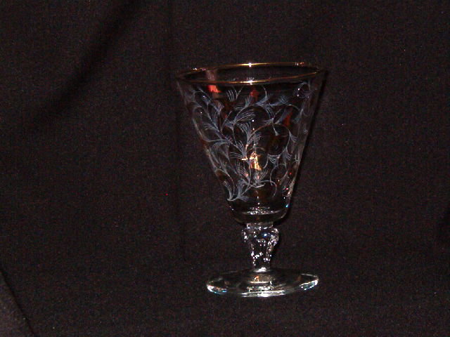 Libbey Rock Sharpe Royal Fern 3004 Water Goblet