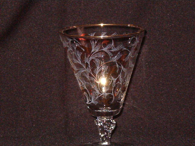 Libbey Rock Sharpe Royal Fern 3004 Water Goblet