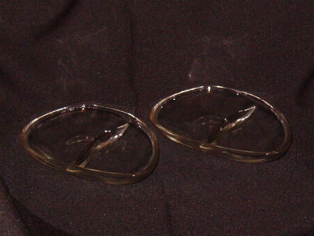 Pair Vintage Divided Relish Dishes