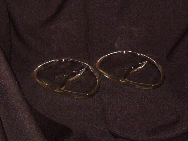 Pair Vintage Divided Relish Dishes