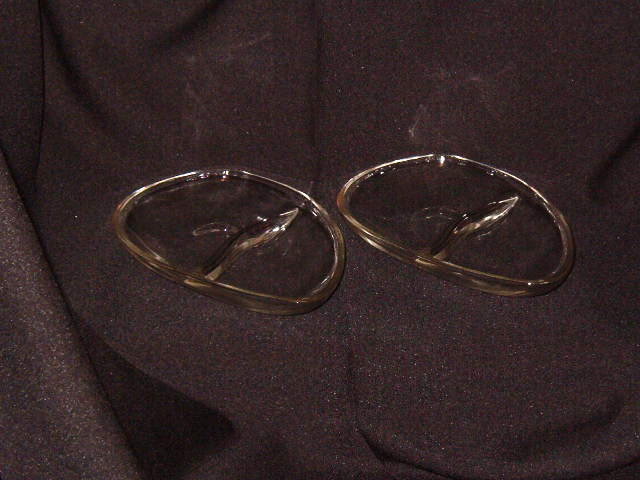 Pair Vintage Divided Relish Dishes
