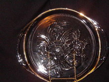 Jeannette Glass Camellia Two Handled Tray