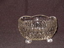 Indiana Glass Diamond Point 3 Toed Crimped Bowl