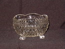 Indiana Glass Diamond Point 3 Toed Crimped Bowl