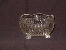 Indiana Glass Diamond Point 3 Toed Crimped Bowl