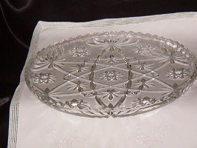 Anchor Hocking Early American Prescut Clear Platter