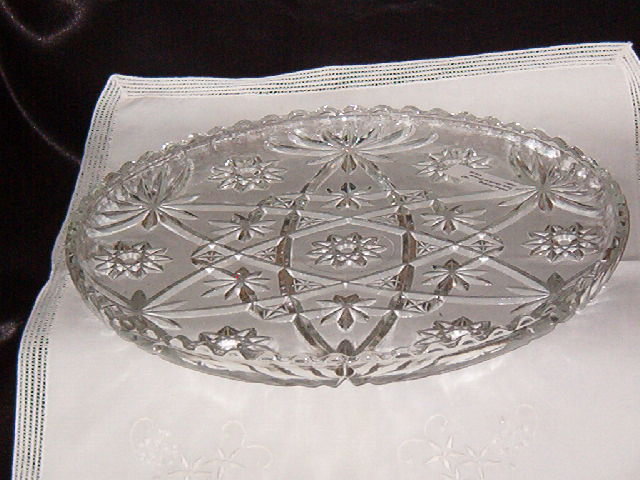 Anchor Hocking Early American Prescut Clear Platter